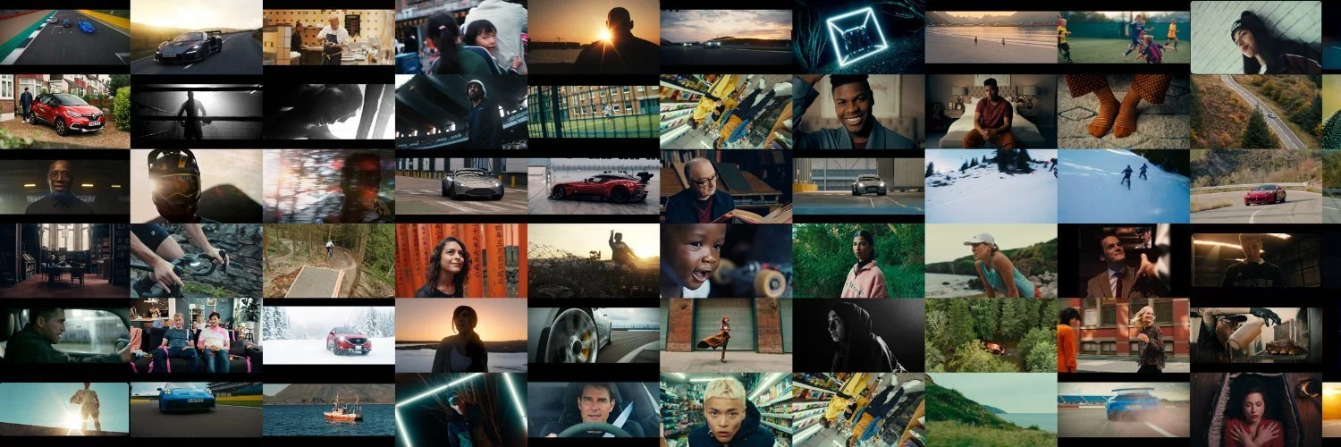 Mosaic collage of Jay Rogers colour grading work